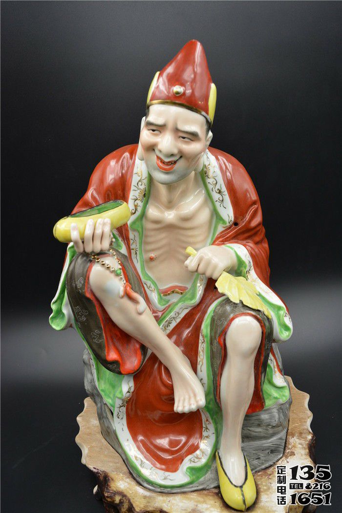 玻璃钢彩绘寺庙佛像济公雕塑 玻璃钢彩绘寺庙佛像济公雕塑