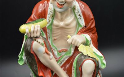 玻璃钢彩绘寺庙佛像济公雕塑