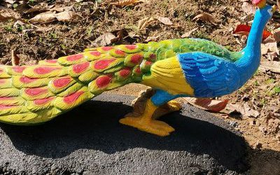 公园仿真动物孔雀雕塑