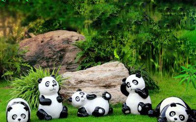 草坪仿真动物户外摆件熊猫雕塑