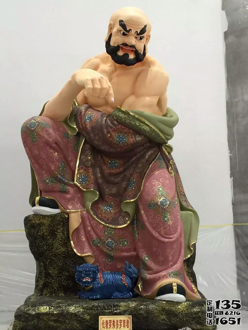 寺庙供奉尊者玻璃钢彩绘十八罗汉雕塑 寺庙供奉尊者玻璃钢彩绘十八罗汉雕塑