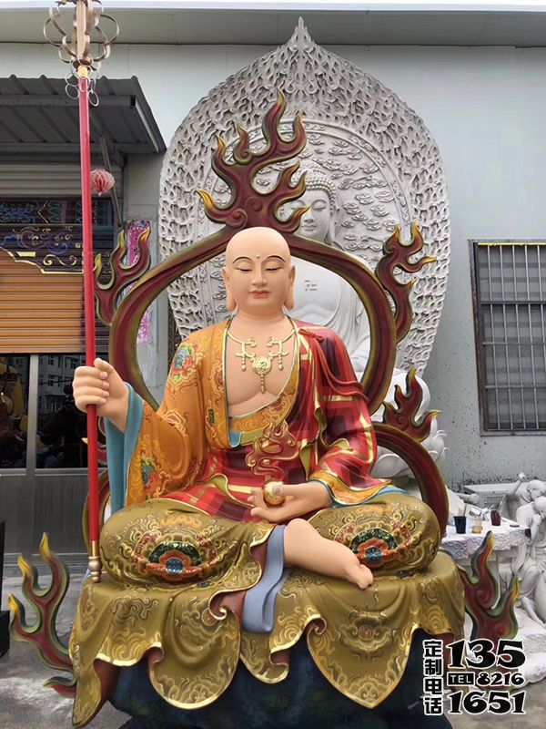 户外大型玻璃钢彩绘佛像地藏王雕塑 户外大型玻璃钢彩绘佛像地藏王雕塑