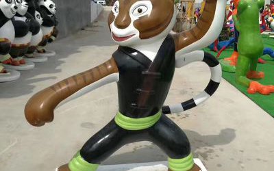 学校游乐园摆放功夫金猴玻璃钢卡通雕塑