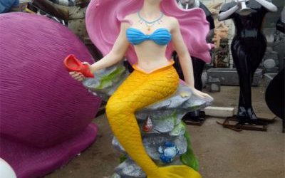 公园卡通美人鱼玻璃钢雕塑