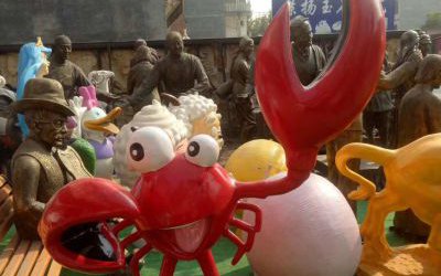 玻璃钢龙虾卡通雕塑