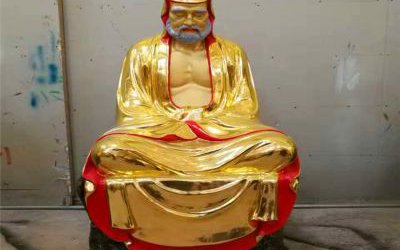 玻璃钢彩绘景区寺庙供奉十八罗汉雕塑