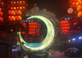 玻璃钢法院月亮景观雕塑