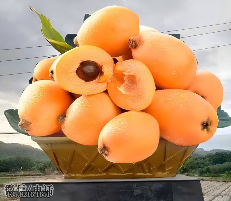 玻璃钢枇杷仿真果篮 玻璃钢枇杷仿真果篮