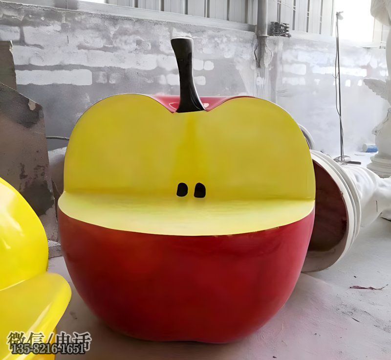 仿真苹果造型椅子雕塑 仿真苹果造型椅子雕塑