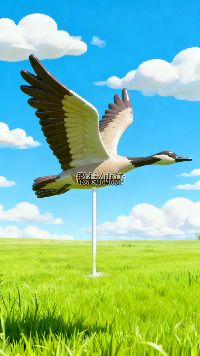 大雁雕塑实拍图
