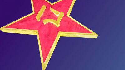 3D打印透明五角星内发光雕塑