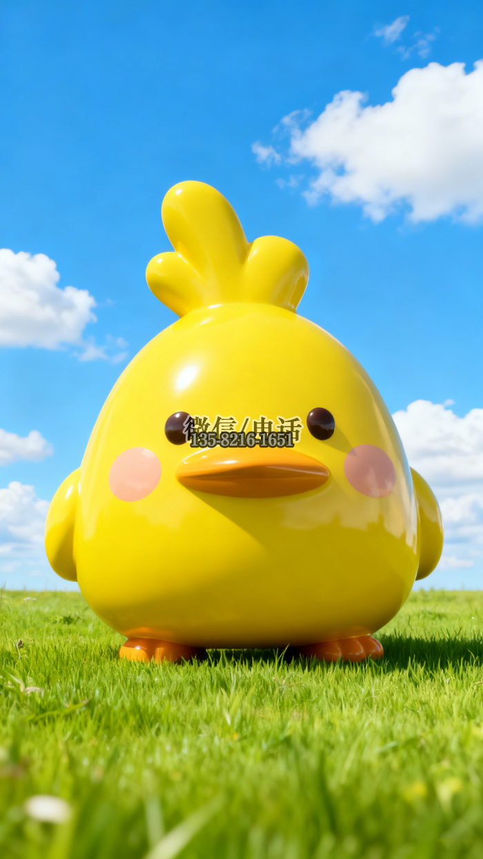 玻璃钢小鸡雕塑
