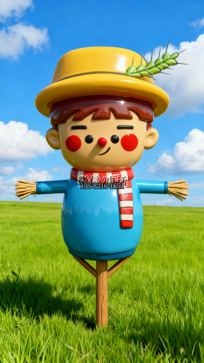 不锈钢稻草人雕塑