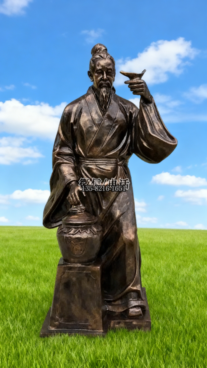 玻璃钢喝酒雕塑