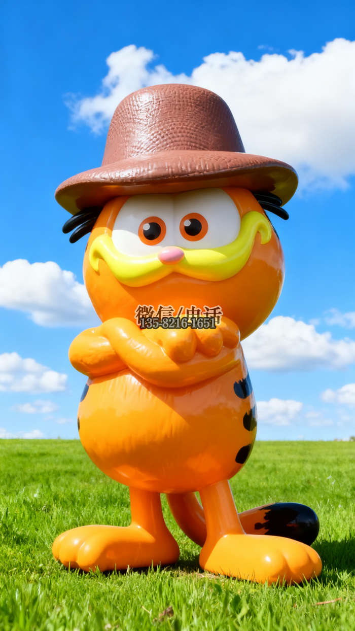 玻璃钢加菲猫雕塑