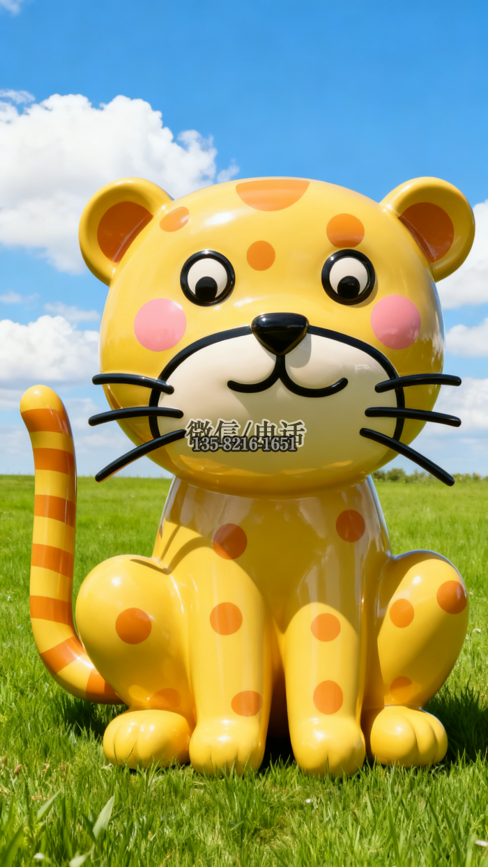不锈钢猎豹雕塑