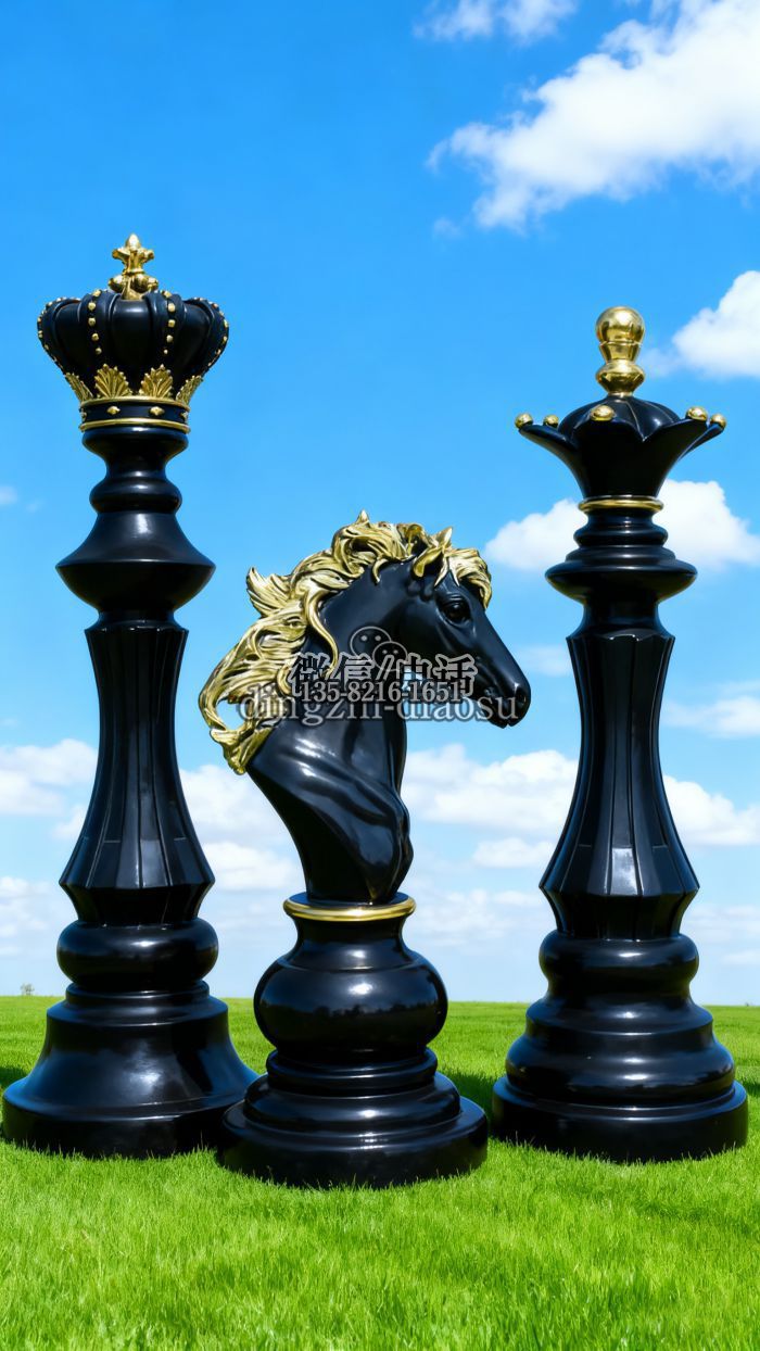 下棋雕塑