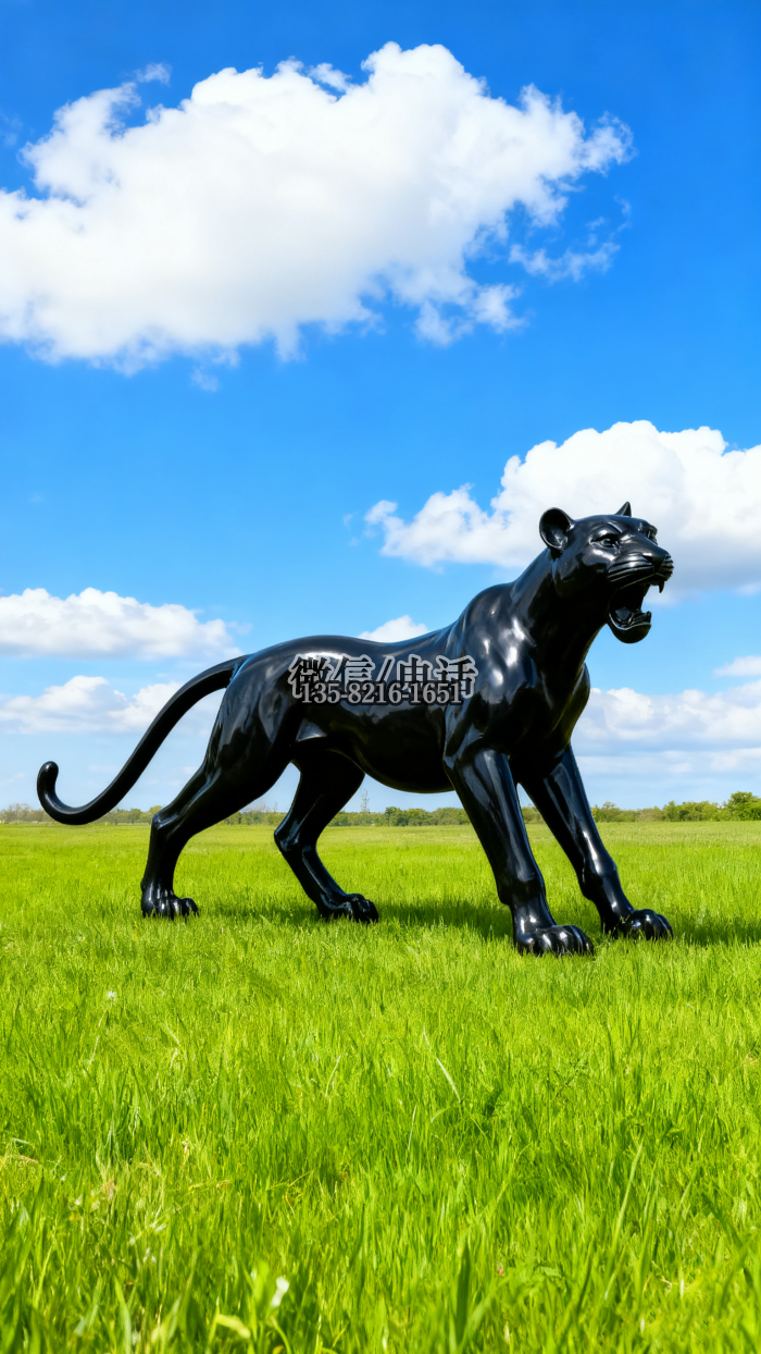 猎豹雕塑实拍图